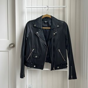 100% leather black leather jacket by Slate & Willow